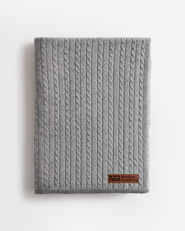 Cable Knit Cashmere Throw