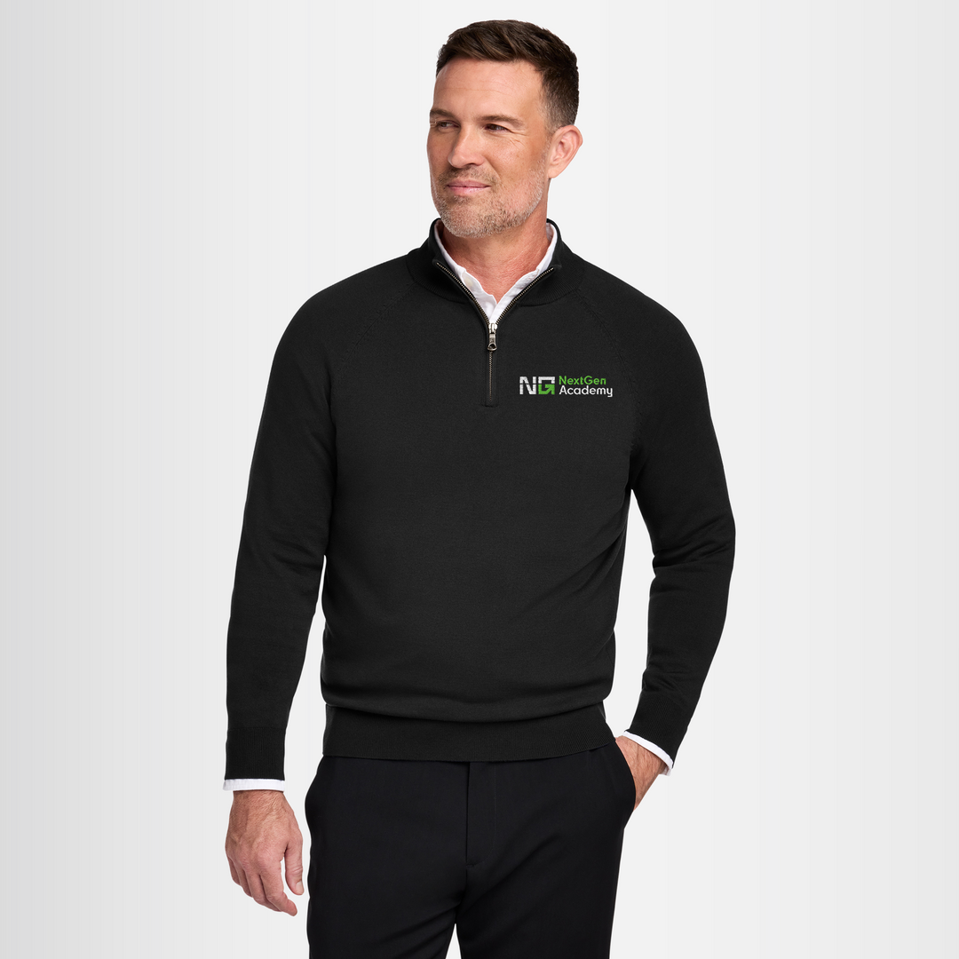 Men's Cotton Stretch 1/4-Zip Sweater